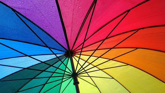 The Rainbow Colour Umbrella/چتر رنگین کمانی
